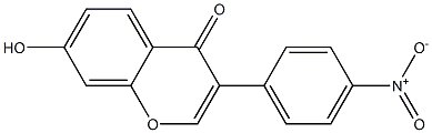 7-Hydroxy-3-(4-nitrophenyl)-4H-1-benzopyran-4-one Struktur