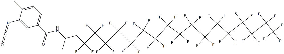 3-Isocyanato-4-methyl-N-[2-(pentatriacontafluoroheptadecyl)-1-methylethyl]benzamide Struktur