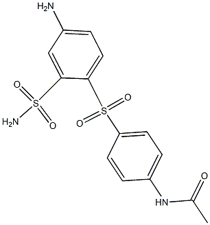 2-[[4-(Acetylamino)phenyl]sulfonyl]-5-aminobenzenesulfonamide Struktur