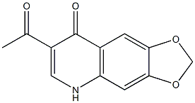 3-Acetyl-6,7-methylenebisoxyquinolin-4(1H)-one Struktur