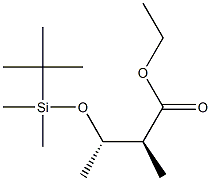 (2S,3S)-3-(tert-Butyldimethylsiloxy)-2-methylbutyric acid ethyl ester Struktur