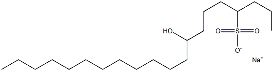 8-Hydroxyicosane-4-sulfonic acid sodium salt Struktur