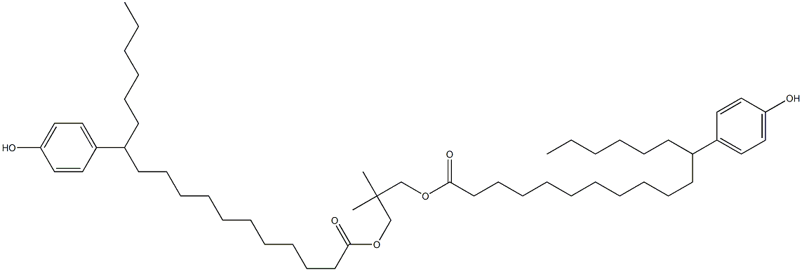 Bis[12-(4-hydroxyphenyl)stearic acid]2,2-dimethylpropane-1,3-diyl ester Struktur