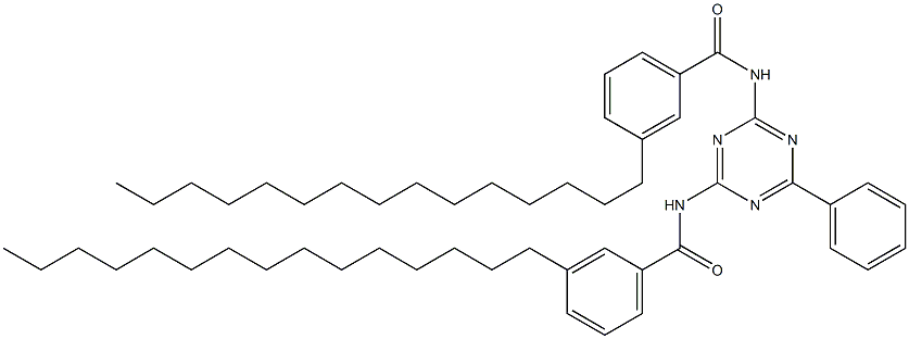 N,N'-(6-Phenyl-1,3,5-triazine-2,4-diyl)bis(3-pentadecylbenzamide) Struktur