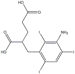 2-(3-Amino-2,4,6-triiodobenzyl)glutaric acid Struktur