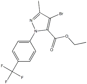 4-BROMO-3-METHYL-1-[4-(TRIFLUOROMETHYL)PHENYL]-1H-PYRAZOLE-5-CARBOXYLIC ACID ETHYL ESTER Struktur