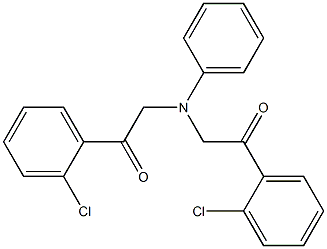 1-(2-CHLORO-PHENYL)-2-([2-(2-CHLORO-PHENYL)-2-OXO-ETHYL]-PHENYL-AMINO)-ETHANONE Struktur