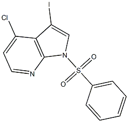 1-Benzenesulfonyl-4-chloro-3-iodo-7-azaindole Struktur