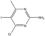 4-Chloro-5-iodo-6-methyl-2-pyrimidinamine Struktur