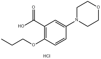 5-Morpholin-4-yl-2-propoxy-benzoic acidhydrochloride Struktur