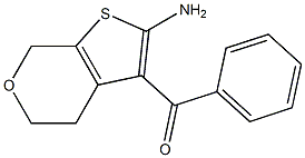 (2-Amino-4,7-dihydro-5H-thieno[2,3-c]pyran-3-yl)-(phenyl)methanone Struktur