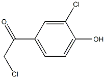 ethanone, 2-chloro-1-(3-chloro-4-hydroxyphenyl)- Struktur