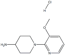 4-Amino-1-(3-methoxy-2-pyridyl)piperidine hydrochloride Struktur