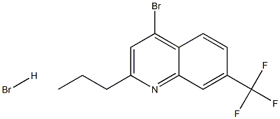 4-Bromo-7-trifluoromethyl-2-propylquinoline hydrobromide Struktur