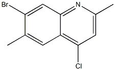 7-Bromo-4-chloro-2,6-dimethylquinoline Struktur