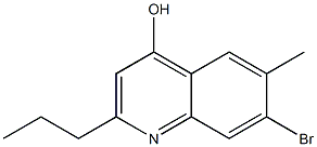 7-Bromo-6-methyl-2-propylquinoline-4-ol Struktur