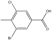 3-bromo-5-chloro-4-methylbenzoic acid Struktur