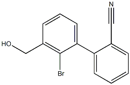 2'-bromo-3'-(hydroxymethyl)biphenyl-2-carbonitrile Struktur