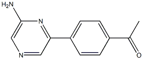 1-(4-(6-aminopyrazin-2-yl)phenyl)ethanone Struktur