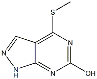 4-(methylthio)-1H-pyrazolo[3,4-d]pyrimidin-6-ol Struktur