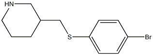 3-(4-Bromo-phenylsulfanylmethyl)-piperidine Struktur