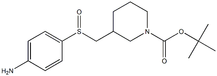 3-(4-Amino-benzenesulfinylmethyl)-piperidine-1-carboxylic acid tert-butyl ester Struktur