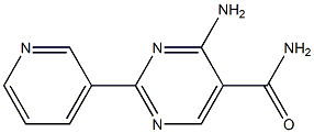 4-Amino-2-pyridin-3-yl-pyrimidine-5-carboxylic acid amide Struktur