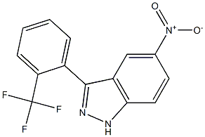 3-(2-(trifluoromethyl)phenyl)-5-nitro-1H-indazole Struktur