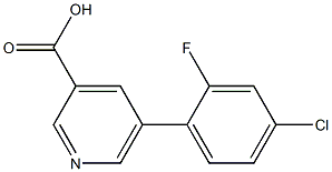 5-(4-chloro-2-fluorophenyl)pyridine-3-carboxylic acid Struktur