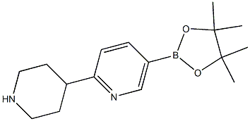 5-(4,4,5,5-tetraMethyl-1,3,2-dioxaborolan-2-yl)-2-(piperidin-4-yl)pyridine Struktur