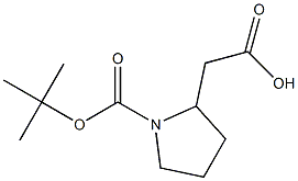 2-(1-(tert-butoxycarbonyl)pyrrolidin-2-yl)acetic acid Struktur