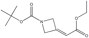 tert-Butyl 3-(2-ethoxy-2-oxoethylidene)azetidine-1-carboxylate Struktur