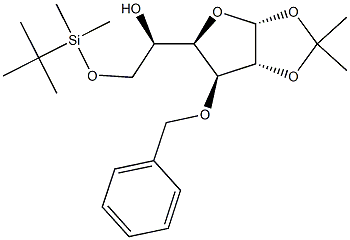 3-O-Benzyl-6-O-tert-butyldimethylsilyl-1,2-O-isopropylidene-a-D-glucofuranose Struktur