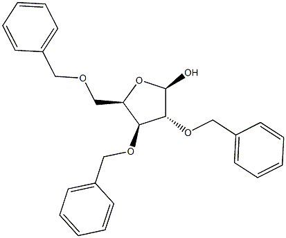 2,3,5-Tri-O-benzyl-b-D-xylofuranose Struktur