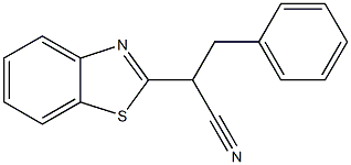 2-(benzo[d]thiazol-2-yl)-3-phenylpropanenitrile Struktur