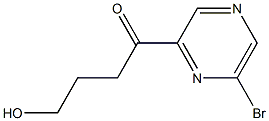 1-(6-bromopyrazin-2-yl)-4-hydroxybutan-1-one Struktur