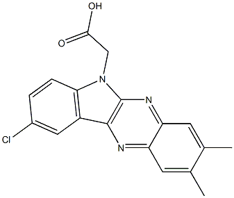 2-(9-chloro-2,3-dimethyl-6H-indolo[2,3-b]quinoxalin-6-yl)acetic acid Struktur