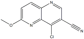 4-Chloro-6-methoxy-[1,5]naphthyridine-3-carbonitrile Struktur