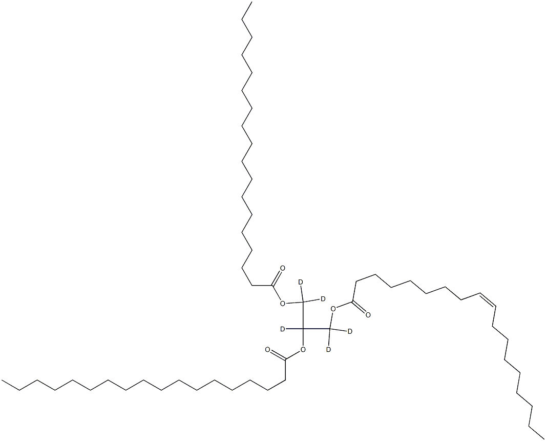 1,2-Distearoyl-3-oleoyl-rac-glycerol-d5 Struktur