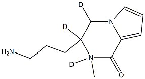 3-(3-Aminopropyl)-2-methylpyrrolo[1,2-a]pyrazin-1(2H)-one-d3 Struktur