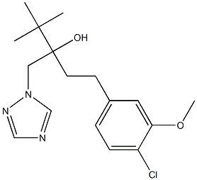 3-((1H-1,2,4-Triazol-1-yl)methyl)-1-(4-chloro-3-methoxyphenyl)-4,4-dimethylpentan-3-ol Struktur