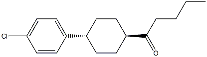 Trans-4-(4-chlorophenyl)-1-pentanoylcyclohexane Struktur