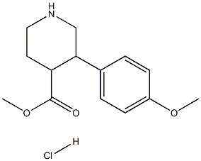 METHYL 3-(4-METHOXYPHENYL)PIPERIDINE-4-CARBOXYLATE HYDROCHLORIDE Struktur