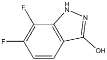 6,7-DIFLUORO-3-HYDROXY (1H)INDAZOLE Struktur