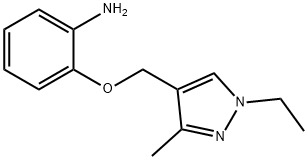 Benzenamine,  2-[(1-ethyl-3-methyl-1H-pyrazol-4-yl)methoxy]- Struktur