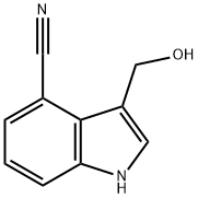 1H-Indole-4-carbonitrile, 3-(hydroxymethyl)- Struktur