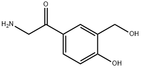 Ethanone,2-amino-1-[4-hydroxy-3-(hydroxymethyl)phenyl]-hydrochloride(1:1) Struktur