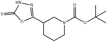 tert-Butyl 3-(5-Sulfanyl-1,3,4-oxadiazol-2-yl)piperidine-1-carboxylate Struktur