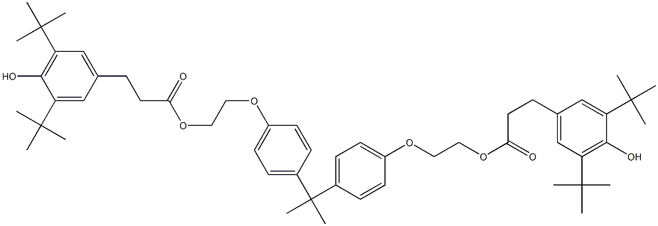 2,2-BIS(4-(2-(3,5-DI-TERT.BUTYL-4-HYDROXYHYDROCINNAMOYLOXY. Struktur