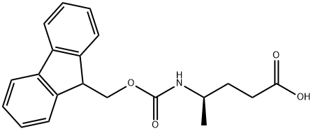 (4R)-4-({[(9H-fluoren-9-yl)methoxy]carbonyl}amino)pentanoic acid Struktur